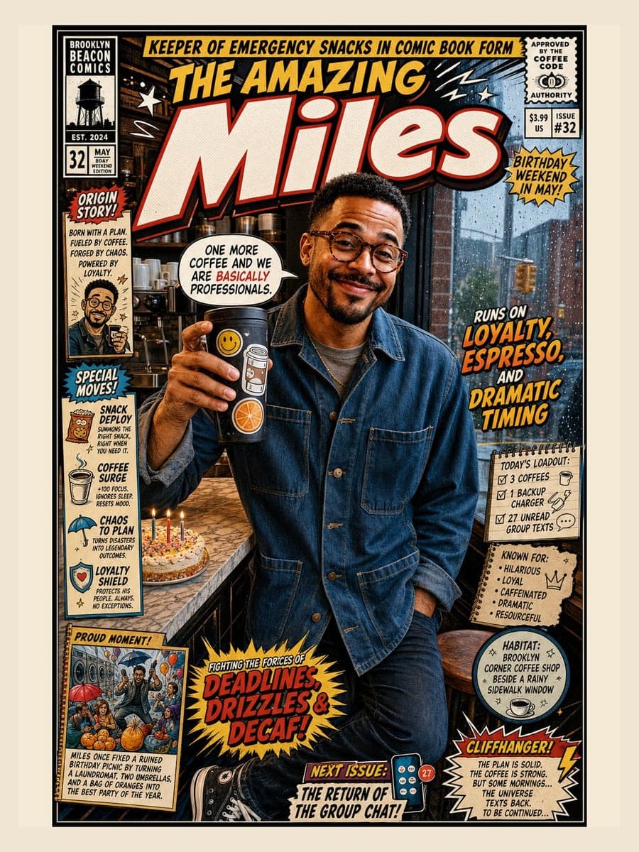 Comic Book poster for Miles