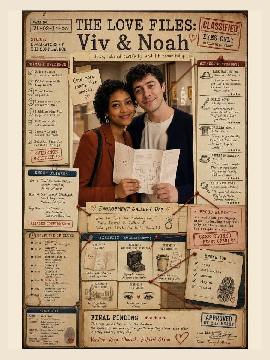 Love Files poster for Viv & Noah