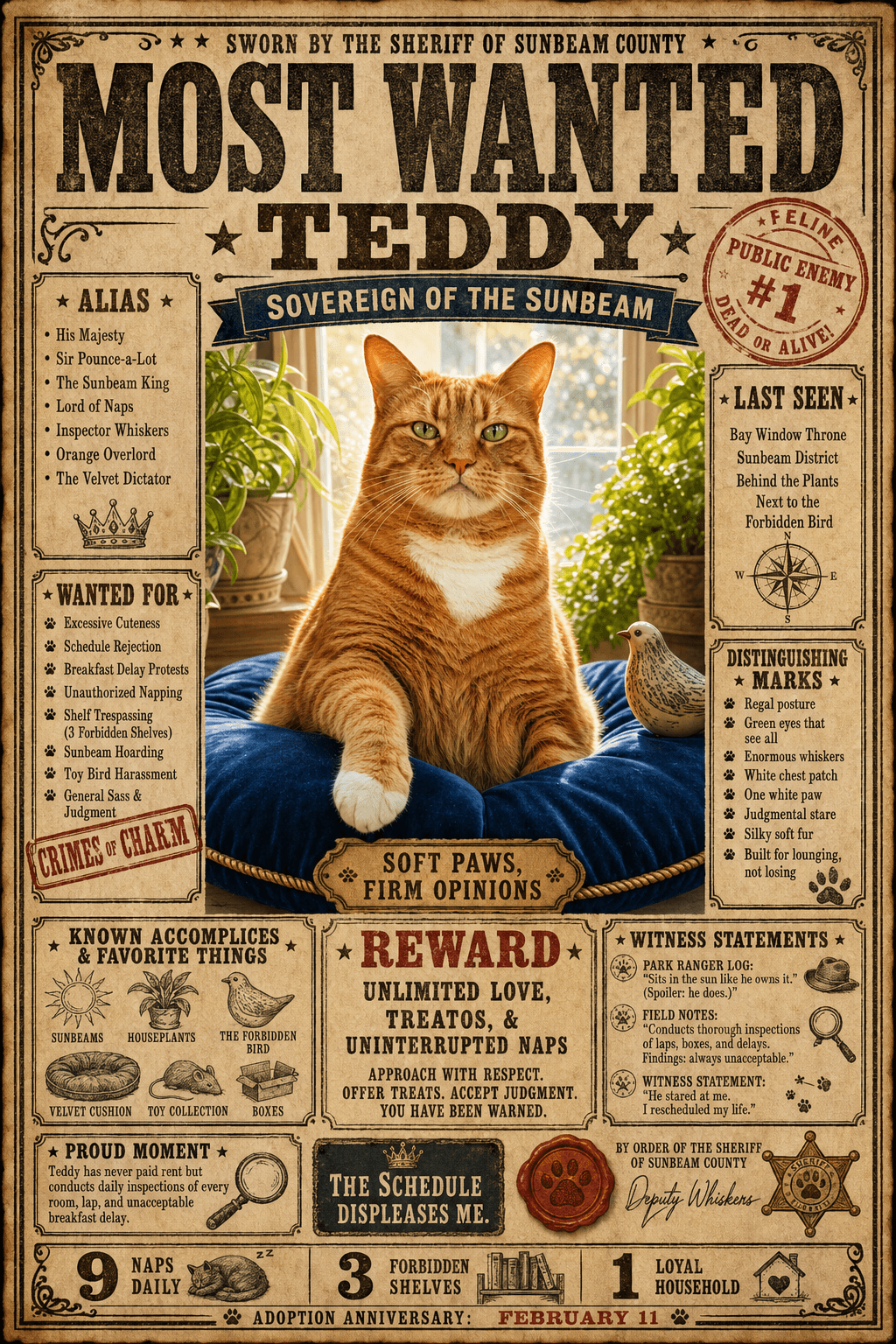 Teddy Most Wanted poster